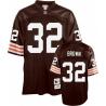 Jim Brown Cleveland Football Jersey - Cleveland #32 Football Jersey(Brown Throwback Short sleeves)