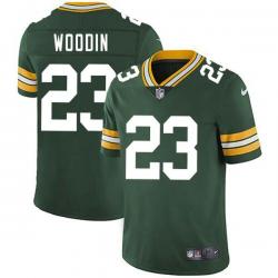 Green Whitey Woodin Packers Jersey Custom Sewn-on Patches Mens Womens Youth