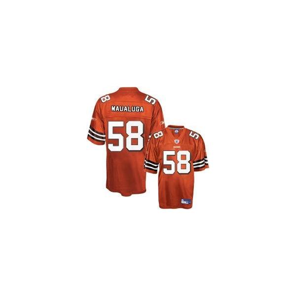 Rey Maualuga Cleveland Football Jersey - Cleveland #58 Football Jersey(Orange)