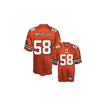 Rey Maualuga Cleveland Football Jersey - Cleveland #58 Football Jersey(Orange)