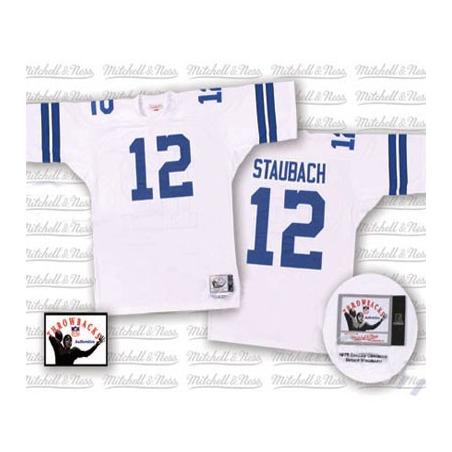 Roger Staubach Dallas Football Jersey - Dallas #12 Football Jersey(White Throwback)