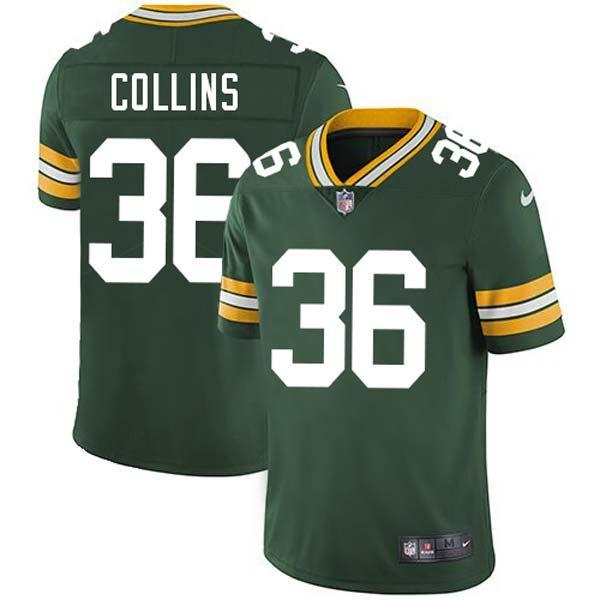 Green Nick Collins Packers Jersey Custom Sewn-on Patches Mens Womens Youth