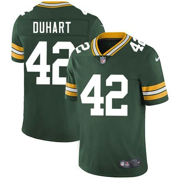 Green Paul Duhart Packers Jersey Custom Sewn-on Patches Mens Womens Youth