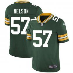 Green Jim Nelson Packers Jersey Custom Sewn-on Patches Mens Womens Youth