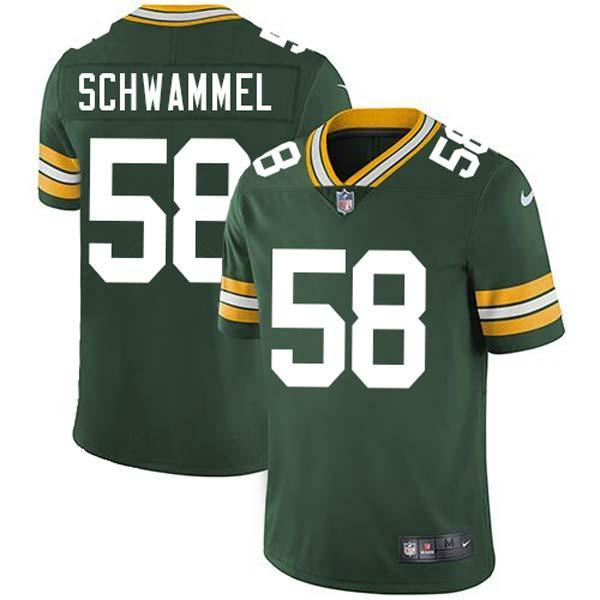 Green Ade Schwammel Packers Jersey Custom Sewn-on Patches Mens Womens Youth