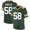 Green Francis Winkler Packers Jersey Custom Sewn-on Patches Mens Womens Youth