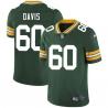 Green Rob Davis Packers Jersey Custom Sewn-on Patches Mens Womens Youth