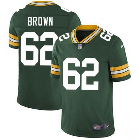 Green Buddy Brown Packers Jersey Custom Sewn-on Patches Mens Womens Youth