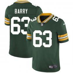 Green Al Barry Packers Jersey Custom Sewn-on Patches Mens Womens Youth