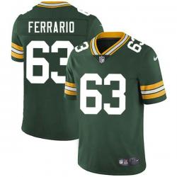 Green Bill Ferrario Packers Jersey Custom Sewn-on Patches Mens Womens Youth