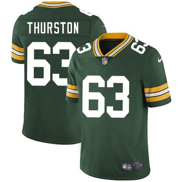 Green Fuzzy Thurston Packers Jersey Custom Sewn-on Patches Mens Womens Youth