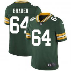 Green Ben Braden Packers Jersey Custom Sewn-on Patches Mens Womens Youth