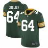 Green Steve Collier Packers Jersey Custom Sewn-on Patches Mens Womens Youth