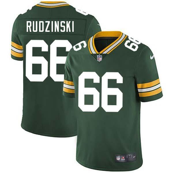 Green Paul Rudzinski Packers Jersey Custom Sewn-on Patches Mens Womens Youth