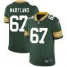 Green Russell Maryland Packers Jersey Custom Sewn-on Patches Mens Womens Youth