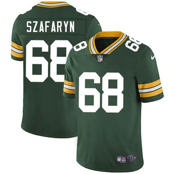 Green Len Szafaryn Packers Jersey Custom Sewn-on Patches Mens Womens Youth