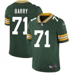 Green Kevin Barry Packers Jersey Custom Sewn-on Patches Mens Womens Youth