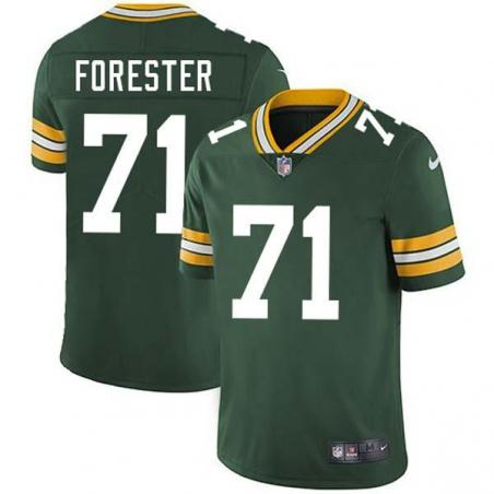 Green Bill Forester Packers Jersey Custom Sewn-on Patches Mens Womens Youth