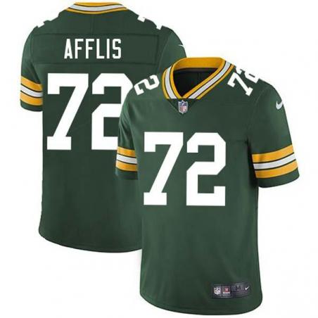 Green Dick Afflis Packers Jersey Custom Sewn-on Patches Mens Womens Youth