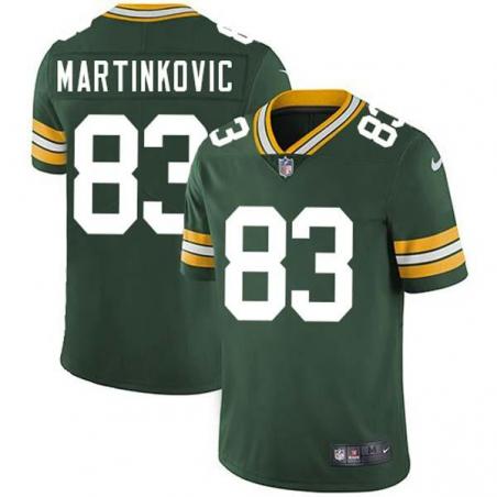 Green John Martinkovic Packers Jersey Custom Sewn-on Patches Mens Womens Youth