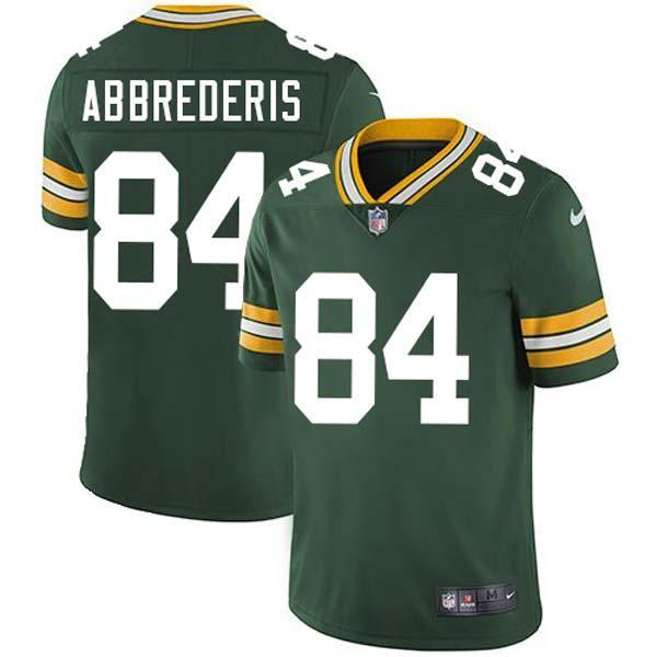 Green Jared Abbrederis Packers Jersey Custom Sewn-on Patches Mens Womens Youth