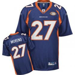 Knowshon Moreno Denver Football Jersey - Denver #27 Football Jersey(Blue 50th)