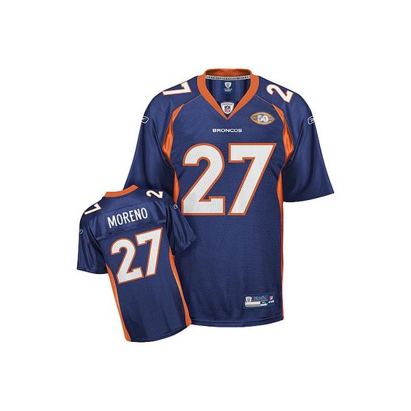 Knowshon Moreno Denver Football Jersey - Denver #27 Football Jersey(Blue 50th)