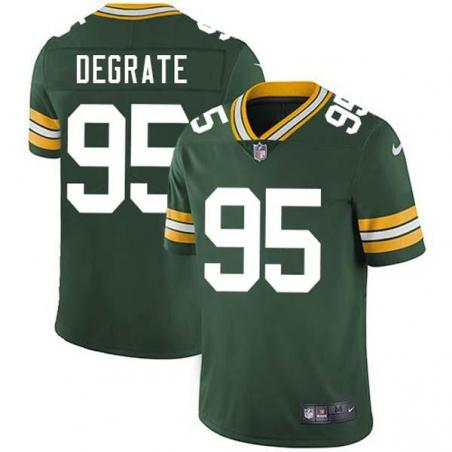 Green Tony Degrate Packers Jersey Custom Sewn-on Patches Mens Womens Youth