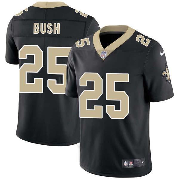 Black Reggie Bush Saints #25 Stitched American Football Jersey Custom Sewn-on Patches Mens Womens Youth