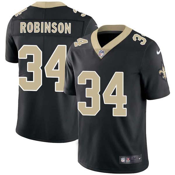 Black Patrick Robinson Saints #34 Stitched American Football Jersey Custom Sewn-on Patches Mens Womens Youth