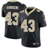 Black Vinnie Sunseri Saints #43 Stitched American Football Jersey Custom Sewn-on Patches Mens Womens Youth