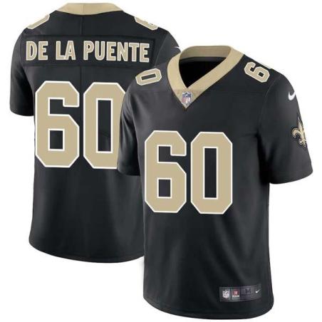 Black Brian De La Puente Saints #60 Stitched American Football Jersey Custom Sewn-on Patches Mens Womens Youth