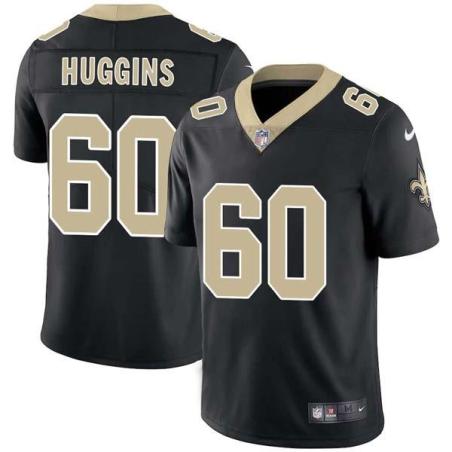 Black Albert Huggins Saints #60 Stitched American Football Jersey Custom Sewn-on Patches Mens Womens Youth