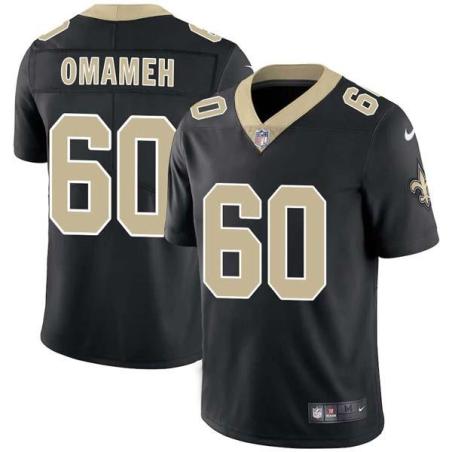 Black Patrick Omameh Saints #60 Stitched American Football Jersey Custom Sewn-on Patches Mens Womens Youth