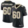 Black Doug Sutherland Saints #60 Stitched American Football Jersey Custom Sewn-on Patches Mens Womens Youth