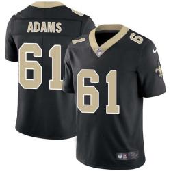 Black Sam Adams Saints #61 Stitched American Football Jersey Custom Sewn-on Patches Mens Womens Youth