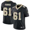 Black Roger Finnie Saints #61 Stitched American Football Jersey Custom Sewn-on Patches Mens Womens Youth