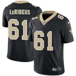 Black Josh LeRibeus Saints #61 Stitched American Football Jersey Custom Sewn-on Patches Mens Womens Youth