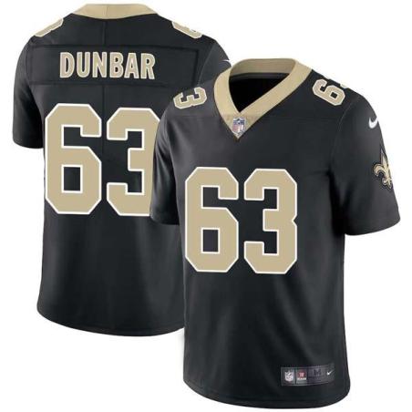 Black Karl Dunbar Saints #63 Stitched American Football Jersey Custom Sewn-on Patches Mens Womens Youth