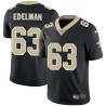 Black Brad Edelman Saints #63 Stitched American Football Jersey Custom Sewn-on Patches Mens Womens Youth