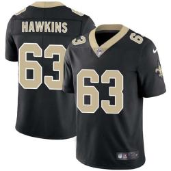 Black Jerald Hawkins Saints #63 Stitched American Football Jersey Custom Sewn-on Patches Mens Womens Youth