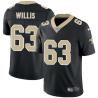 Black Donald Willis Saints #63 Stitched American Football Jersey Custom Sewn-on Patches Mens Womens Youth