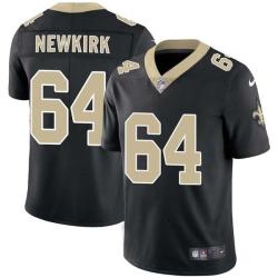 Black Robert Newkirk Saints #64 Stitched American Football Jersey Custom Sewn-on Patches Mens Womens Youth