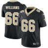 Black Larry Williams Saints #66 Stitched American Football Jersey Custom Sewn-on Patches Mens Womens Youth