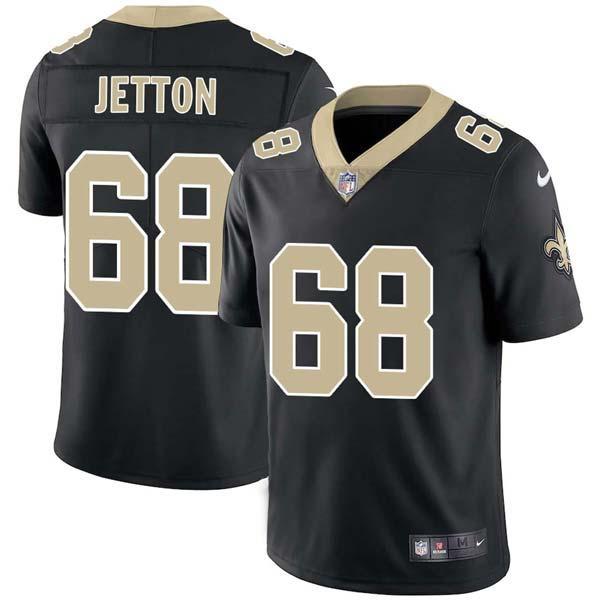 Black Paul Jetton Saints #68 Stitched American Football Jersey Custom Sewn-on Patches Mens Womens Youth