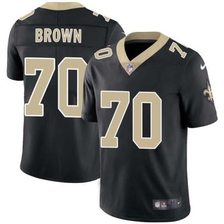 Black Jammal Brown Saints #70 Stitched American Football Jersey Custom Sewn-on Patches Mens Womens Youth