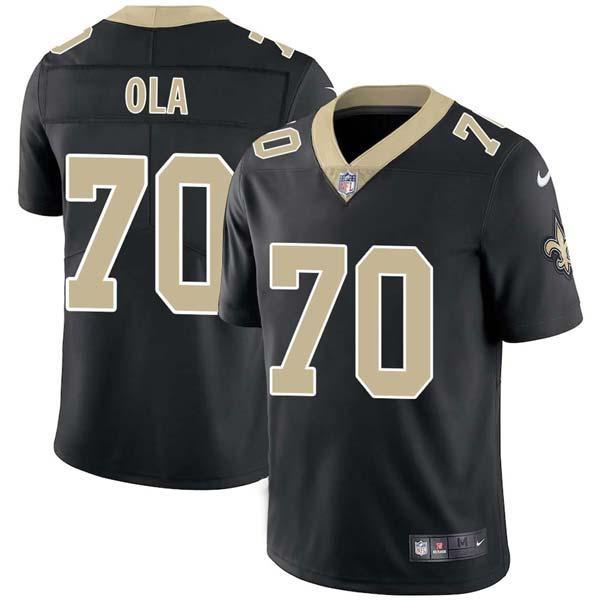 Black Michael Ola Saints #70 Stitched American Football Jersey Custom Sewn-on Patches Mens Womens Youth