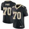 Black Chris Port Saints #70 Stitched American Football Jersey Custom Sewn-on Patches Mens Womens Youth