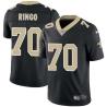 Black Christian Ringo Saints #70 Stitched American Football Jersey Custom Sewn-on Patches Mens Womens Youth