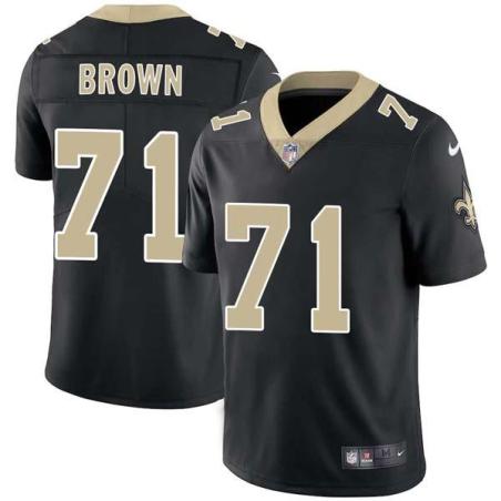 Black Charles Brown Saints #71 Stitched American Football Jersey Custom Sewn-on Patches Mens Womens Youth